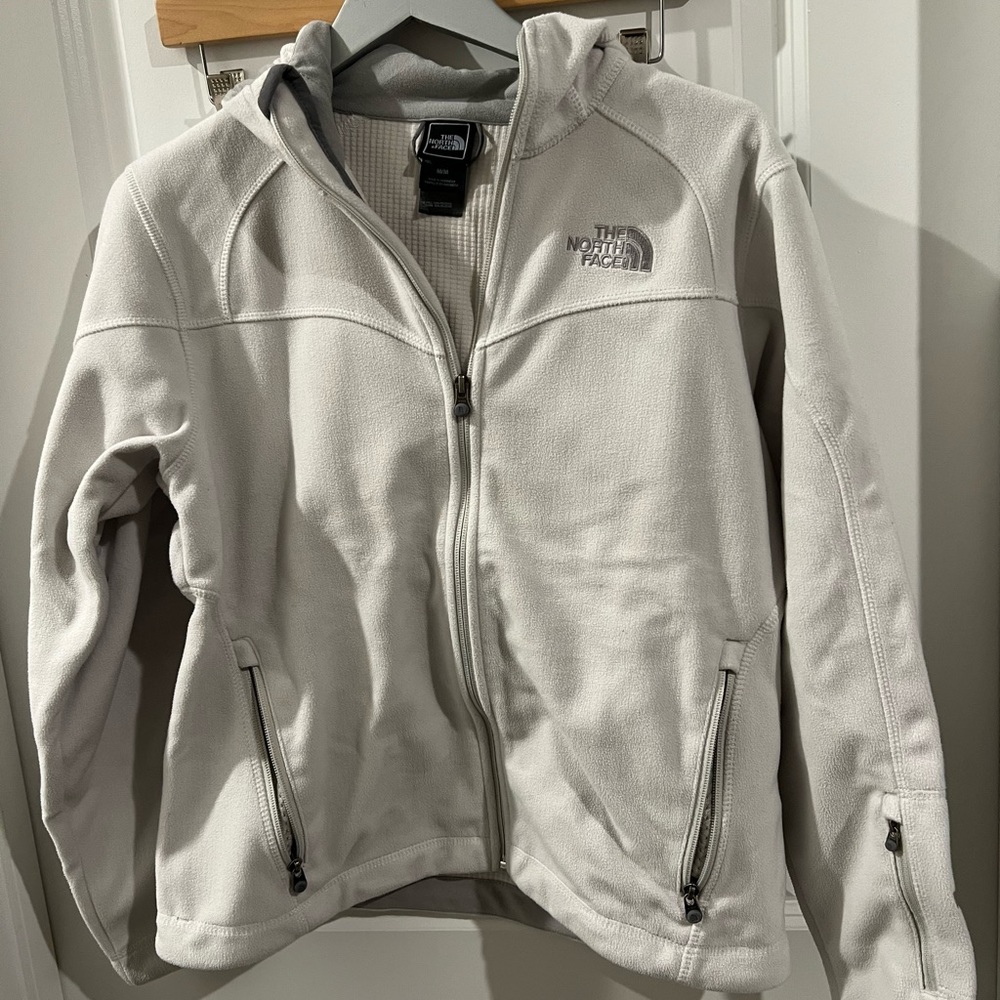 The north face windwall hoodie, worn a couple times.  Pristine condition.